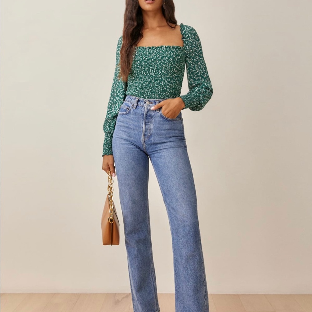 Reformation Pinto Top in Parsley